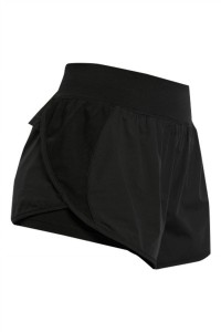 Running shorts women's light proof gym casual black sports pants wear quick dry yoga hot pants in summer  SKSP023 back view